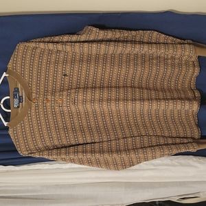 VINTAGE MEN'S POLO BY RALPH LAUREN Longsleeved Henley Shirt...size LARGE